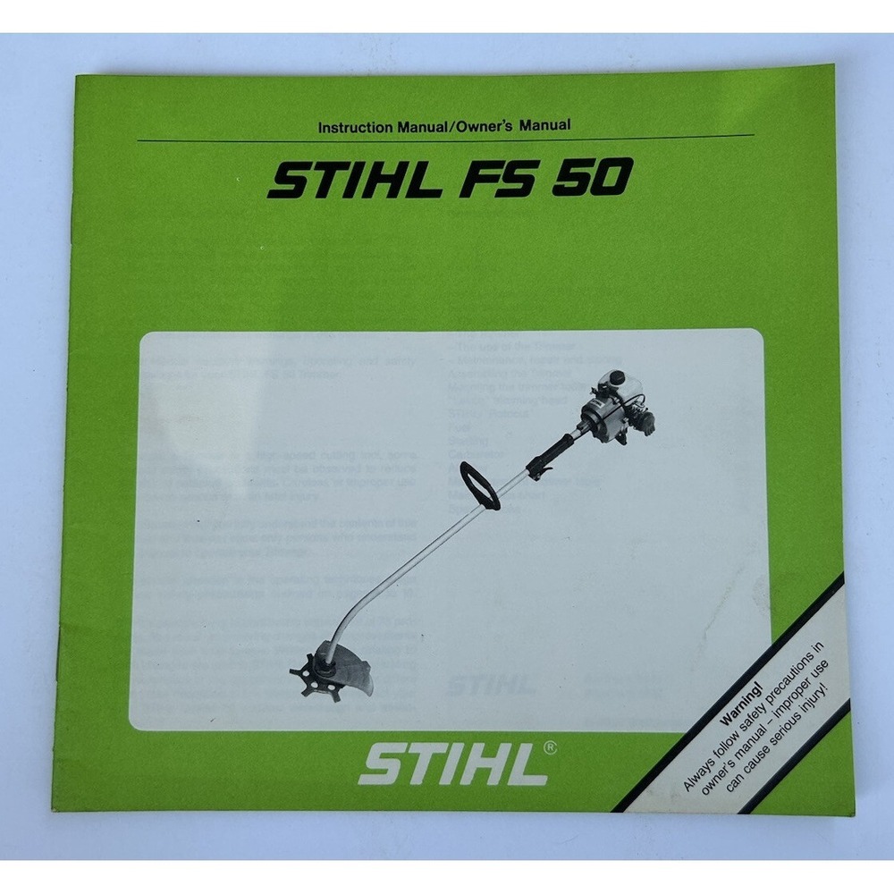 Stihl FS 50 WeedEater WeedWhacker Instruction‎ Owner's Operator Manual